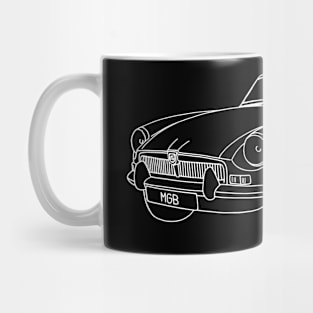 The iconic british roadster drawing in white Mug